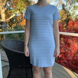 French Blue Stripe T-Shirt Dress